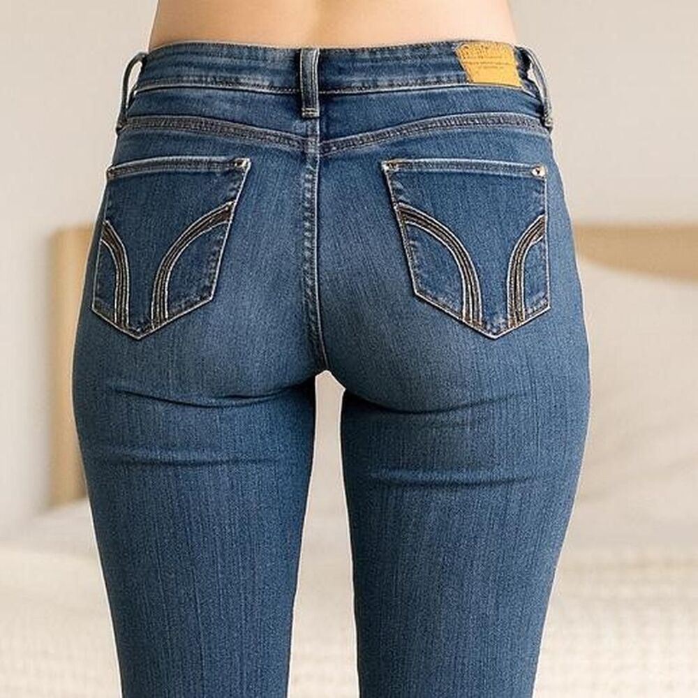 Hollister-co Women's Blue and Navy Jeans